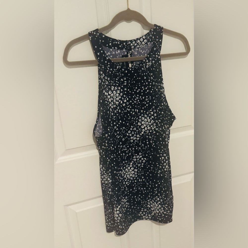 XXL Navy Floral Halter Top